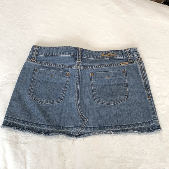 LEVI’S Button Fly Floral Embroidered Denim Mini Skirt - Picture 1 of 16